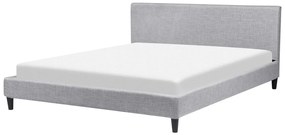 Franciaágy 180 cm FUTTI (ágyráccsal) (szürke). 1007269