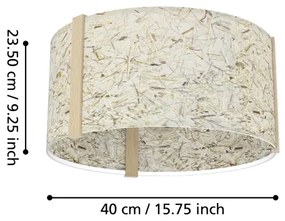 Eglo 390322 - Mennyezeti lámpa HONTONGAS 1xE27/25W/230V bézs