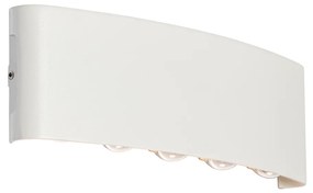 Kültéri fali lámpa fehér, LED-del, 10-lámpás, IP54 - Silly