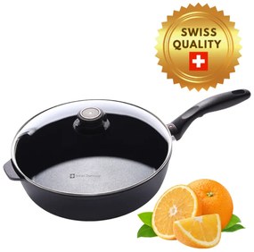 SWISS DIAMOND® gyémánt felületű mély serpenyő 28 cm fedővel indukciós