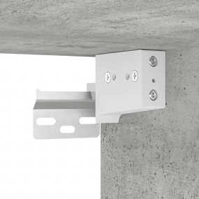 betonszürke falra szerelhető éjjeliszekrény 45 x 26 x 28,5 cm