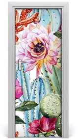 Ajtóposzter öntapadós kaktuszok 85x205 cm