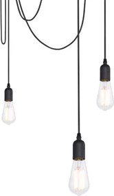 Globo A110-5 Függeszték fekete, kábelt, 5 mennyezeti tartó, 1,5m, ø: 150, exkl. 5xE27 60W 230V