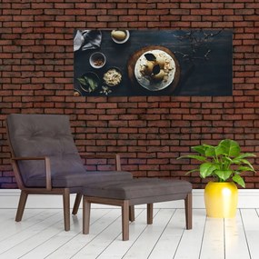 Desszert az asztalon képe (120x50 cm)