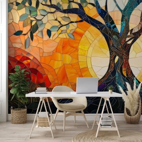 Fotótapéta - Mozaik – nap és fa I. (147x102 cm)