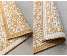 Okkersárga-krémszínű kültéri szőnyeg 80x150 cm Gemini – Elle Decoration