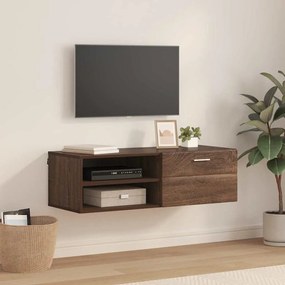 TV szekrény fiókkal barna tölgy 100.5 x 39 x 30 cm Faanyag