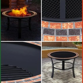 monzana® Kandalló Fuoco Ø76 cm - mozaik