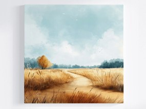 Vászonkép Canvas Tájkép Falu Mezők Út Nyugalom 40x40