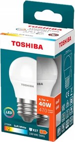 Led izzó E27 G45 4,7W 2700K 470LM Meleg Ww Toshiba