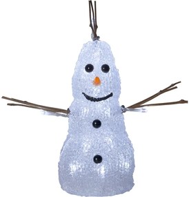 Fehér karácsonyi fénydekoráció Crystal Snowman – Star Trading