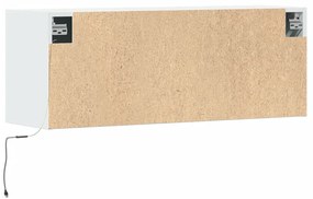 fehér falra szerelhető TV-szekrény LED-lámpákkal 100x31x35 cm