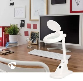 Nedis MAGLE1WT - LED nagyítós asztali lámpa LED/6W/230V fehér