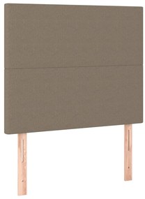 tópszínű szövet rugós ágy matraccal 120 x 200 cm