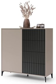 Fiókos komód RONJA taupe/fekete