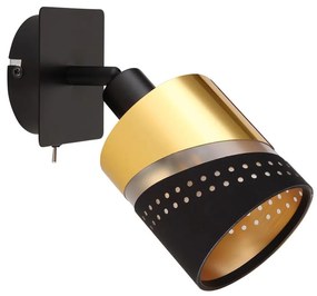 Globo 54046-1 - Fali spotlámpa OR 1xE14/25W/230V fekete/arany