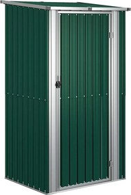 vidaXL zöld kerti fészer horganyzott acélból 118,5 x 97 x 209,5 cm