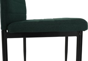 Szék, smaragd szövet/fekete fém, COLETA NOVA