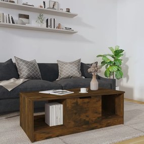 Füstös tölgy színű szerelt fa dohányzóasztal 102 x 50 x 36 cm