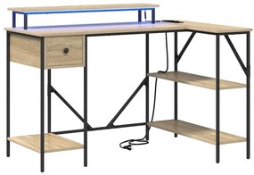 Asztal fiókkal sonoma tölgy 120 x 79 x 86.5 cm Faanyag