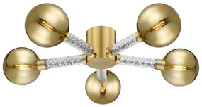 Zuma Line C0583-05C-2GHF - Felületre szerelhető csillár MIDA 5xG9/6W/230V réz