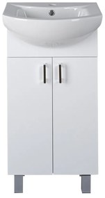 Viva STYLE Ekonomik 45 lábon álló 2 ajtós fürdőszoba bútor Sanovit ZENON 6045 mosdóval 45 x 40 cm