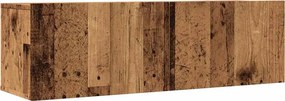 vidaXL 2 db antik fa színű falra szerelhető TV-szekrény 100x30x30 cm