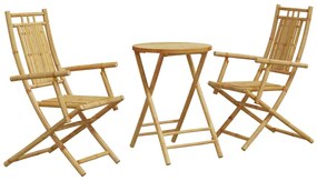 vidaXL 3 részes bambusz bisztrószett