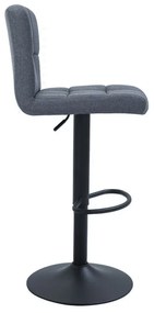 Szövet borítású bárszék 2db, sötétszürke