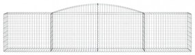 vidaXL 9 db íves horganyzott vas gabion kosár 400x50x80/100 cm