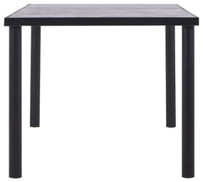 Fekete és betonszürke MDF étkezőasztal 180 x 90 x 75 cm