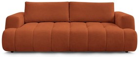 Téglavörös kinyitható-tárolóhelyes kanapé 251 cm Fuji – Bobochic Paris