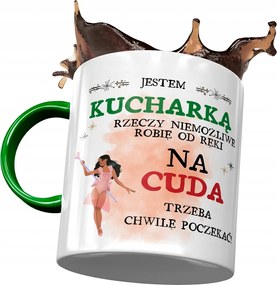 Zöld Bögre Szakácsnőnek Szakácsnő vagyok Ajándék Nyomtatott Fotóval