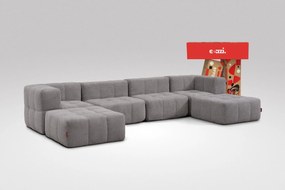 6 Teiliges Modulares Sofa – Grau