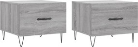 vidaXL 2 db szürke sonoma szerelt fa dohányzóasztal 50 x 50 x 40 cm
