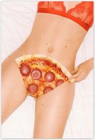 Poszterek 125x185 Húsos lakoma Pizza Szalámi