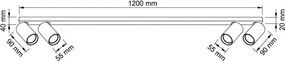 Brilagi - SELE LONG spotlámpa 4xGU10/30W/230V bézs