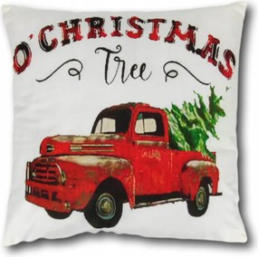 Karácsonyi párnahuzat Truck Christmas Tree