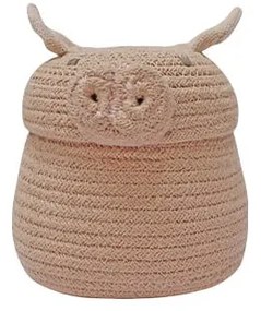 Világos rózsaszín textil játéktároló kosár ø 17x15 cm Mini Peggy the Pig – Lorena Canals