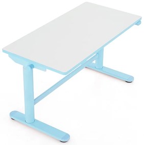 OfficeTech Kids állítható magasságú asztal, 100 x 50 cm, fehér / kék
