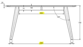 Bővíthető étkezőasztal tölgyfa dekorral 90x150 cm Rho – Unique Furniture