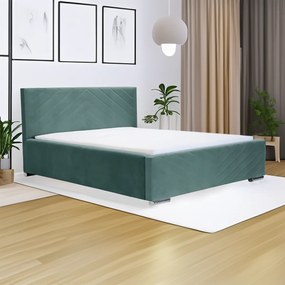 Kárpitozott ágy tárolóval és COOL matraccal 160x200 cm Menta
