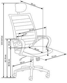 MIRI irodai szék fekete/fehér