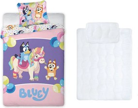 Bluey Magical Party gyerek, ovis ágyneműhuzat és paplan/párna szett 100x135 cm 40x60 cm