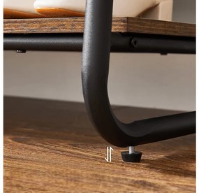 Ruhatartó állvány 2 polccal TAYLOR 100x45x160 cm, rusztikus barna