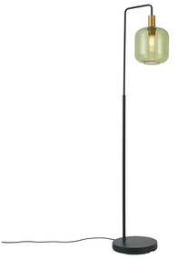 Hotel Chic állólámpa fekete és arany színben, zöld üveggel - Zuzanna