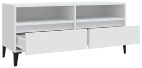 fehér szerelt fa TV-szekrény 100x34,5x44,5 cm