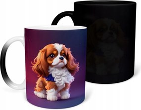 Mágikus Bögre Nyomott Mintával Kutyus Cavalier Aranyos Ajándék Ajándék Név