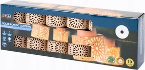 Girland kerti lámpák Napelemes Led vezeték nélküli műanyag 10 lámpa