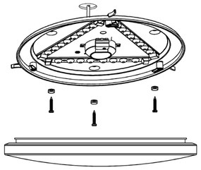 Eglo 97884 - LED fürdőszobai mennyezeti lámpa FRANIA LED/17,3W/230V